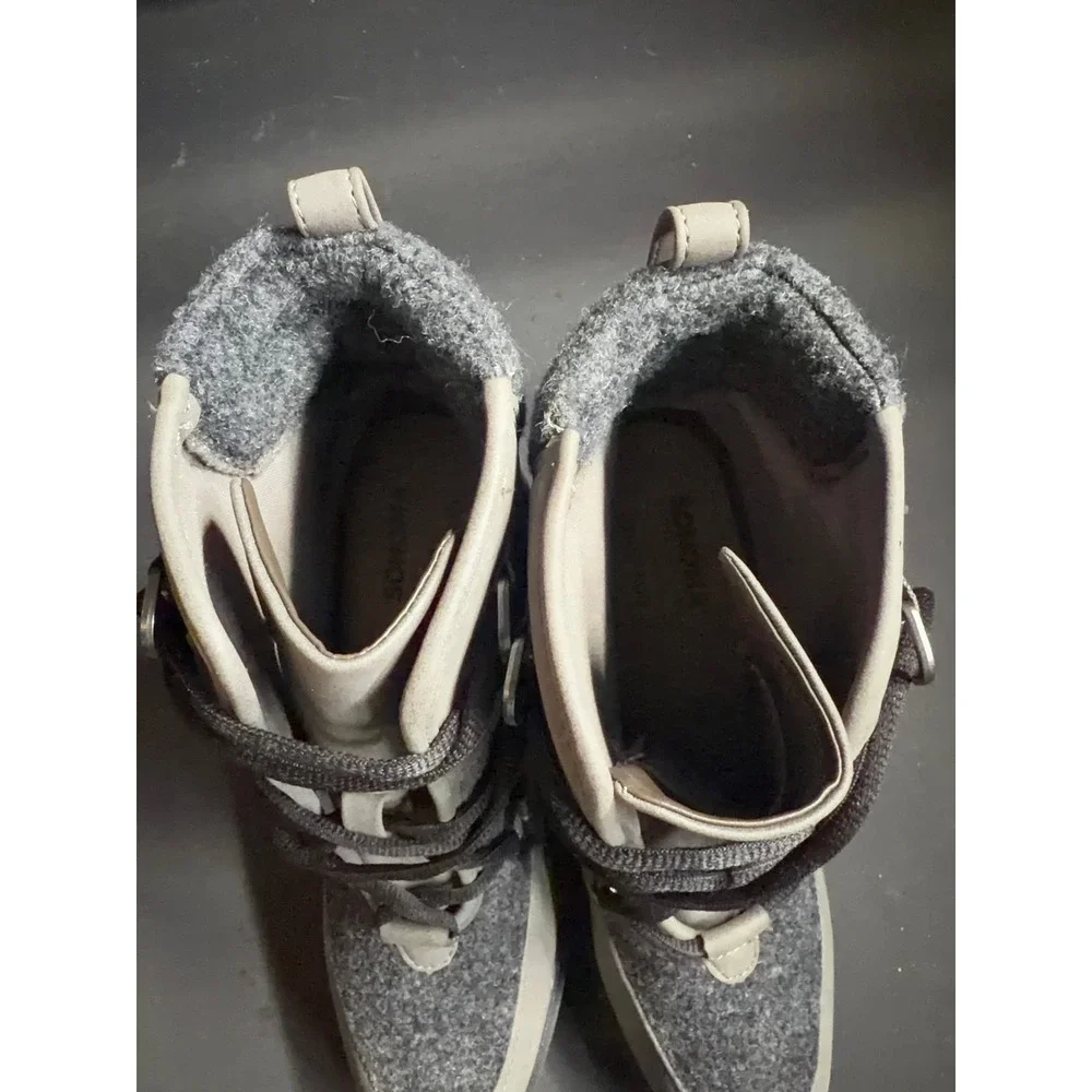 Sonoma Goods For Life Sugarglider Tan Grey Lace Up Block Heel Ankle Boot Women 8